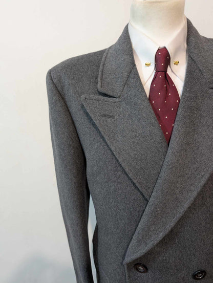 Exceptionnel manteau croisé gris