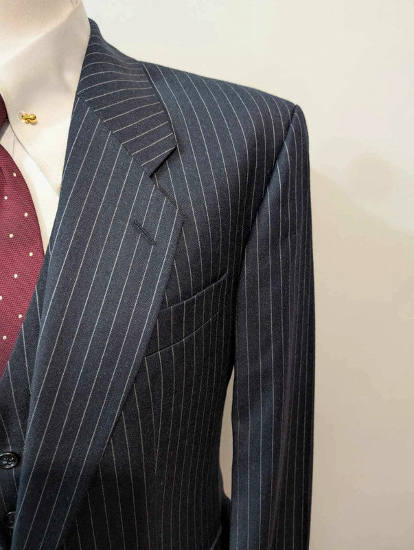 Fabuleux costume 3 pièces pinstripe en laine