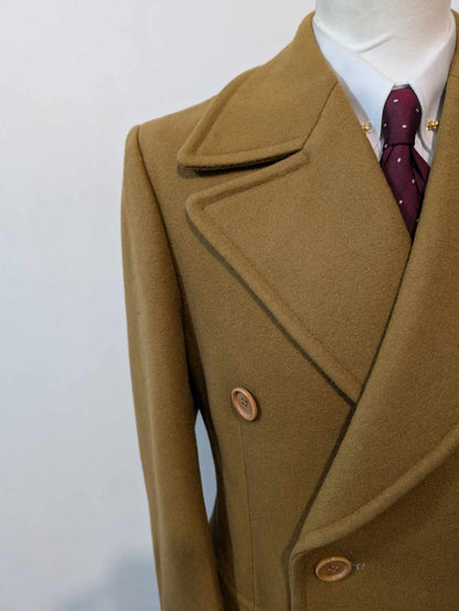 Sublime manteau croisé camel en laine