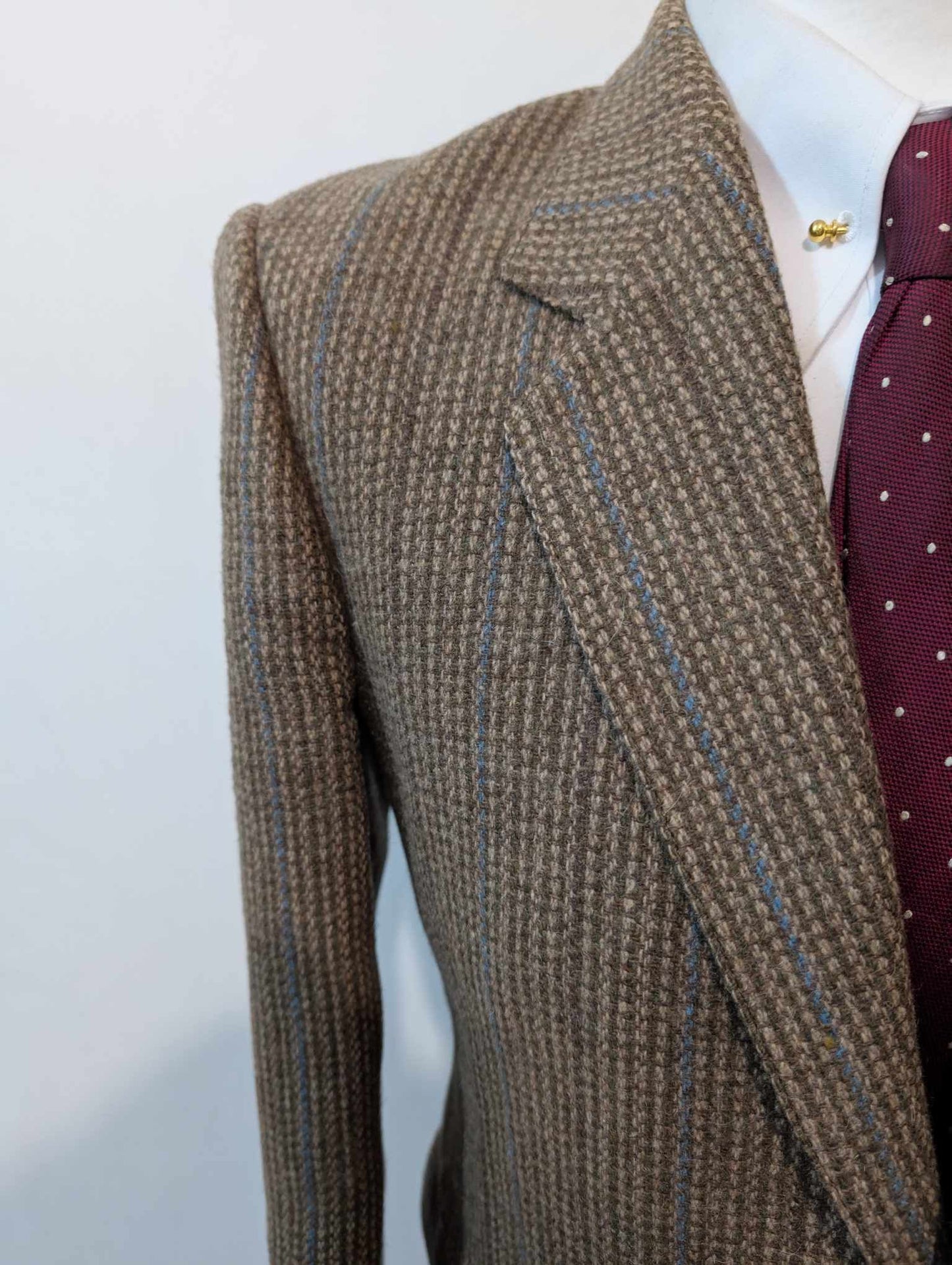 Incroyable veste marron en tweed épais