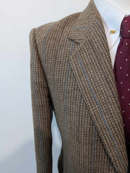 Incroyable veste marron en tweed épais