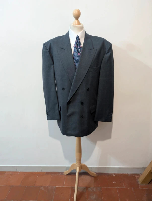Giant double-breasted wool suit