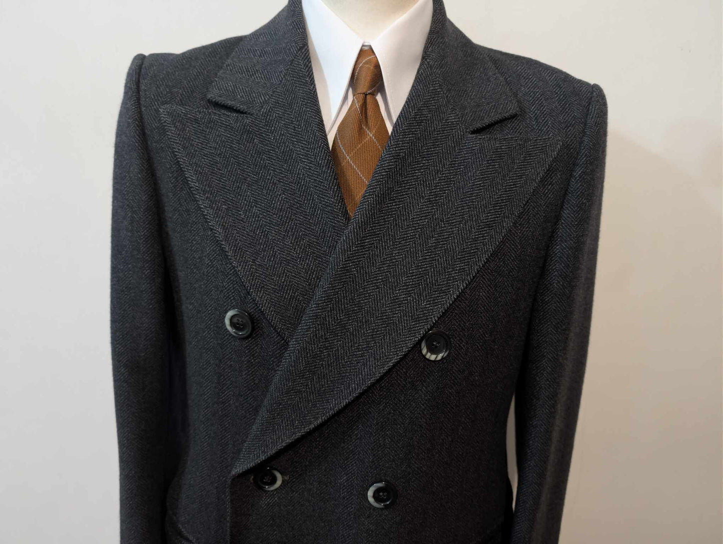 Magnifique manteau croisé en tweed