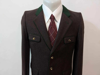Mignon petit costume marron en flanelle