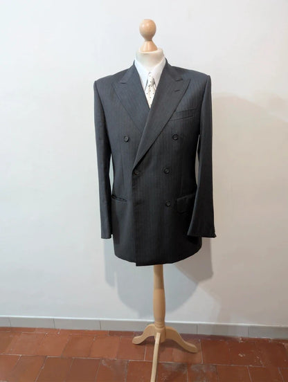Exceptionnel costume croisé Pinstripe en laine