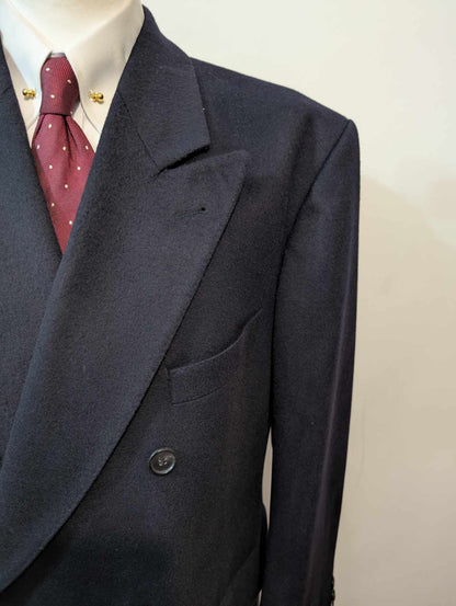 Exceptionnel manteau croisé bleu marine