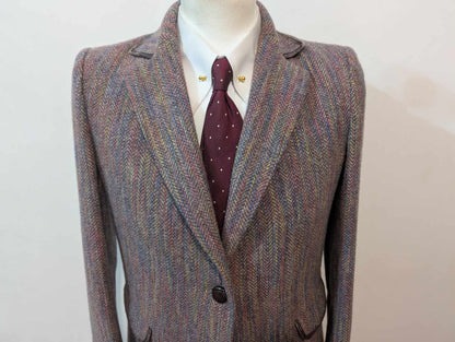 Magnifique tailleur violet lilas en tweed