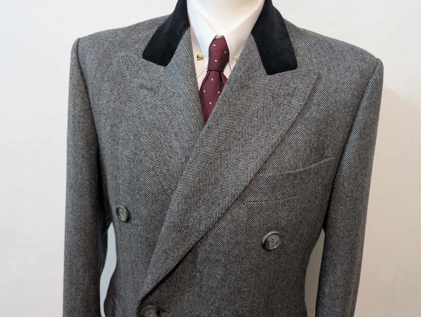 Impressionnant manteau croisé Chesterfield en laine