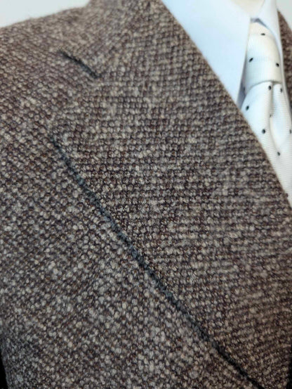 Élégant manteau marron en tweed