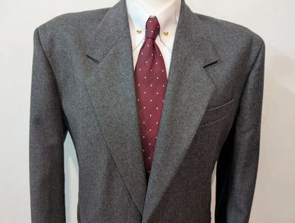 Magique costume gris en flanelle de laine