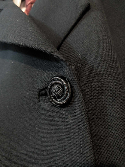 Mignon manteau croisé noir femme