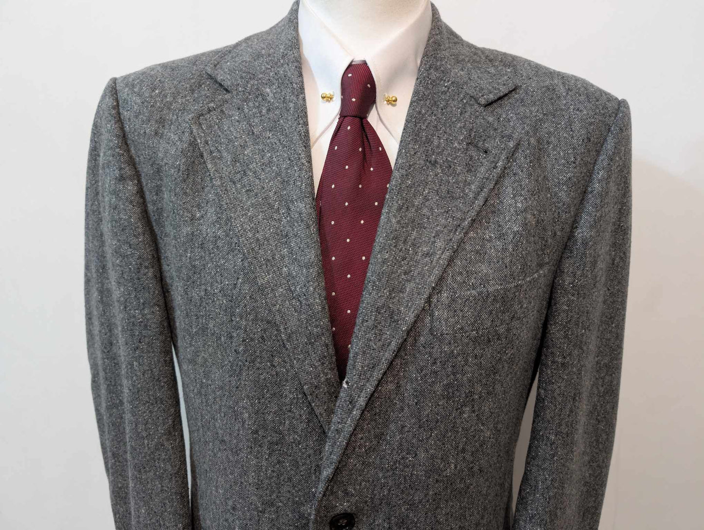 Rarissime costume gris en tweed