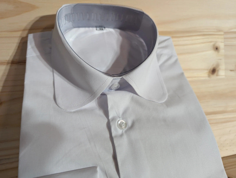 Cotton shirt with 10cm American collar