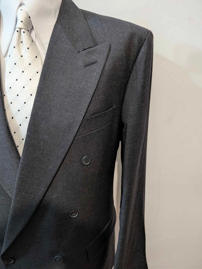 Élégant costumes croisé gris en laine froide