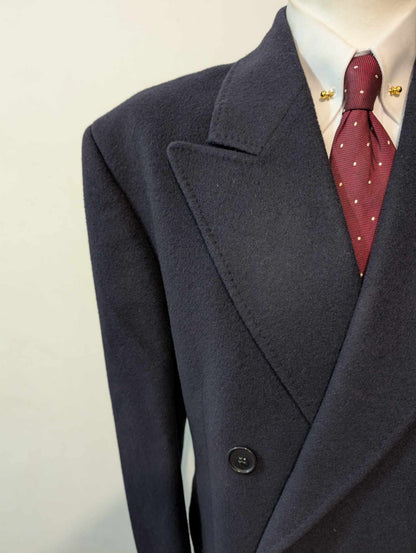 Elegant manteau croisé bleu marine