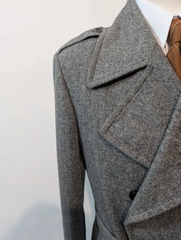 Niedlicher Tweed-Polomantel