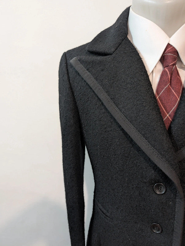 Mignon manteau femme noir en laine