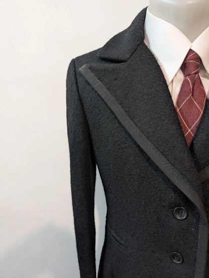 Mignon manteau femme noir en laine
