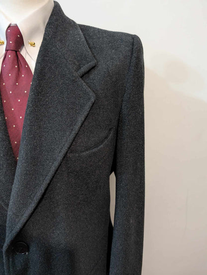 Classique manteau gris anthracite en laine