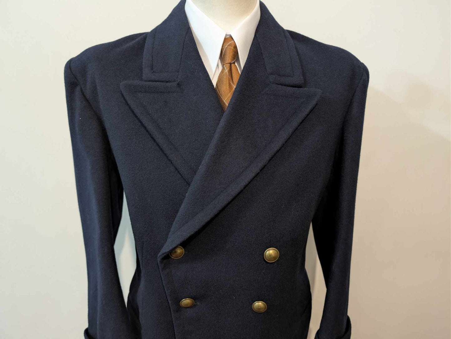 Exceptionnel manteau croisé en laine