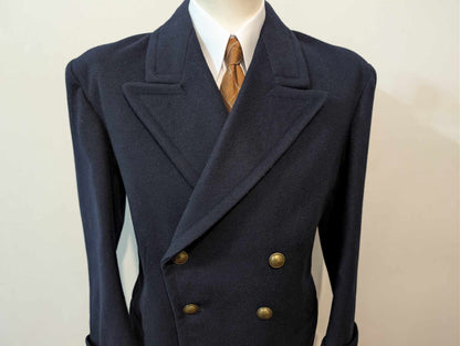 Exceptionnel manteau croisé en laine