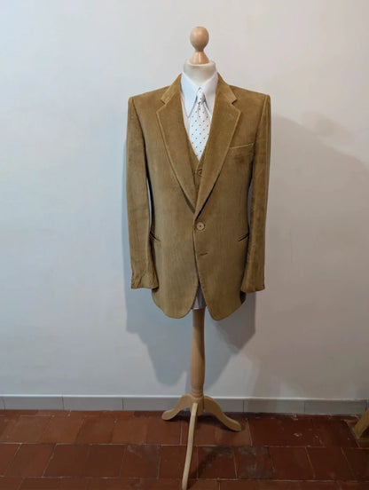 Génial costume 3 pièces marron en velours