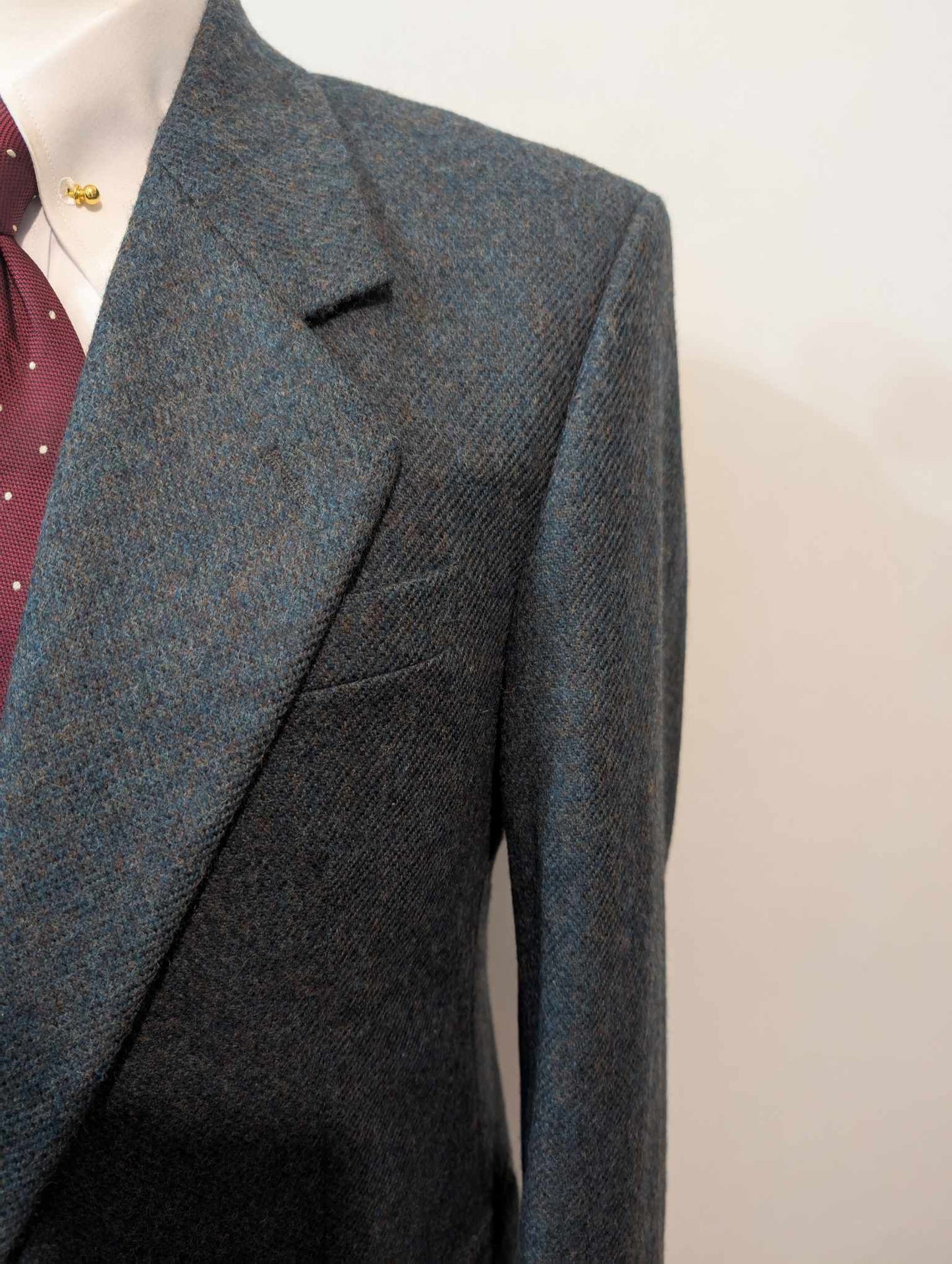 Élégant veste verte en tweed
