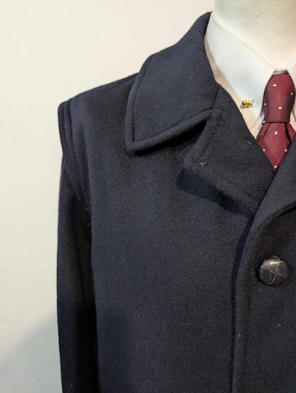 Fabuleux manteau loden de couleur bleu marine