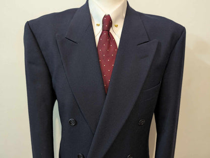 Chouet costume croisé bleu marine en laine
