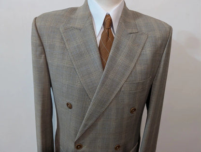 Fabelhafter grauer Zweireiheranzug aus Wolle