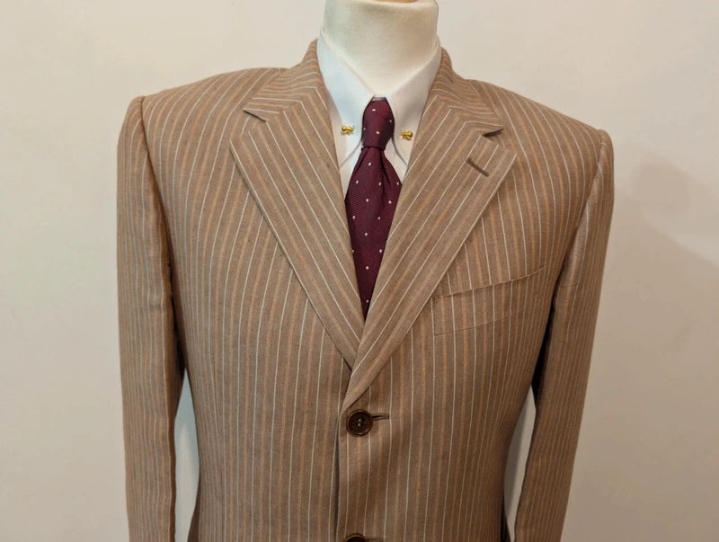 Chouet costume beige marron en lin