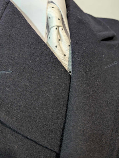 Robuste manteau croisé bleu marine en laine