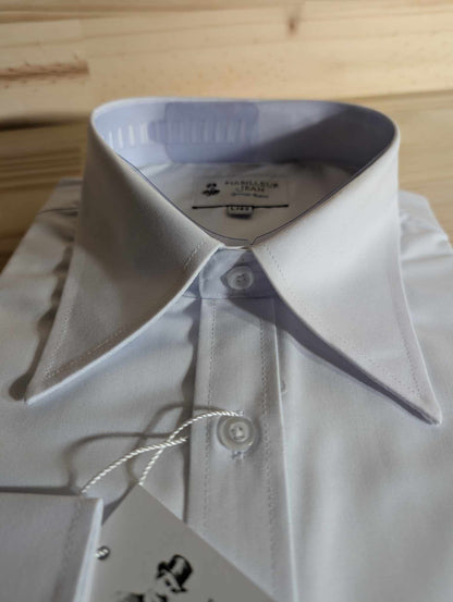 Cotton blend French collar shirt
