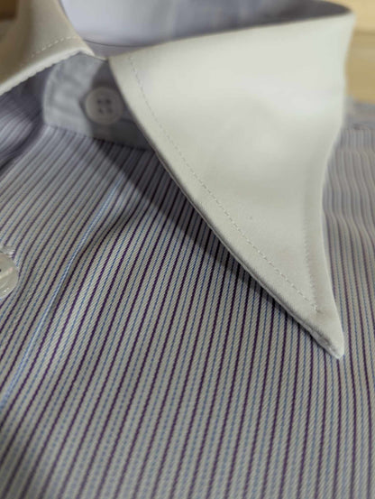 Double-twisted French collar shirt