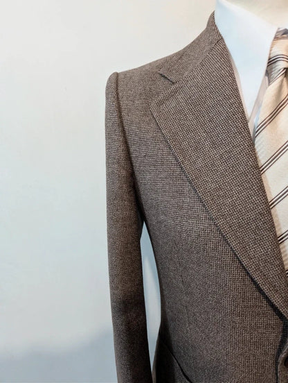 Elegante braune Tweed-Jacke