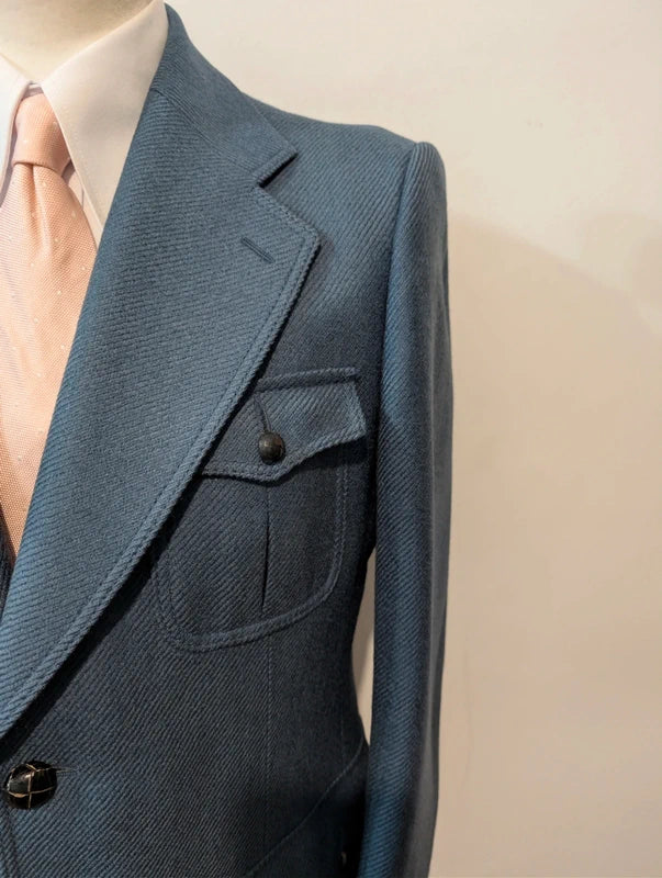 Mysterious blue tweed jacket