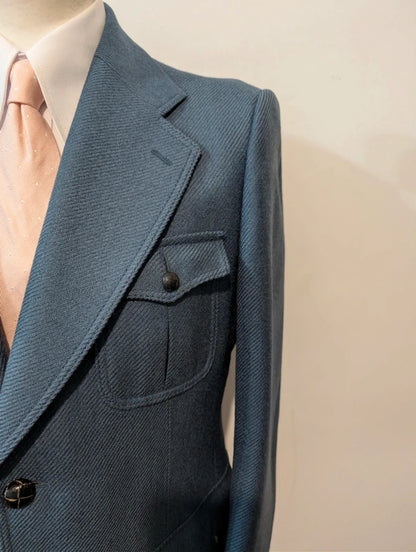 Mysterious blue tweed jacket