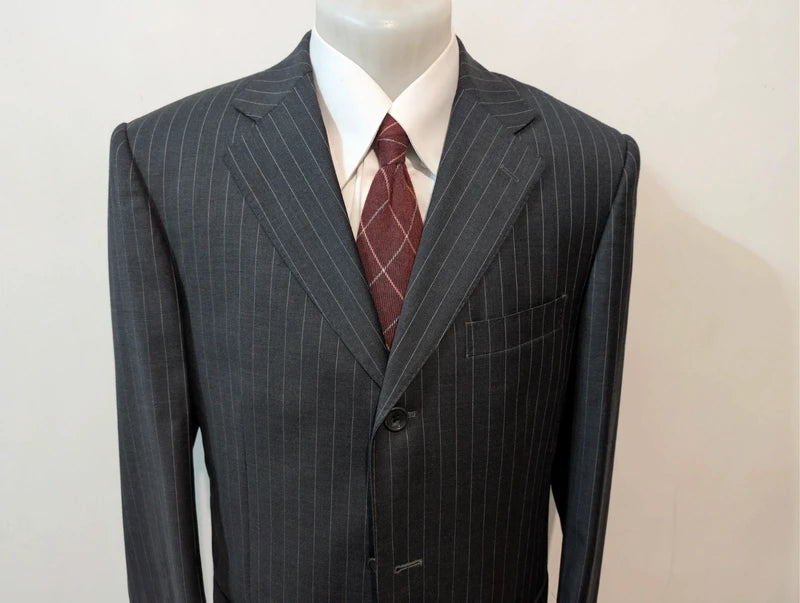 Elegant pinstripe wool suit