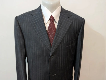 Elegant pinstripe wool suit