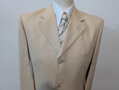 Beige linen suit