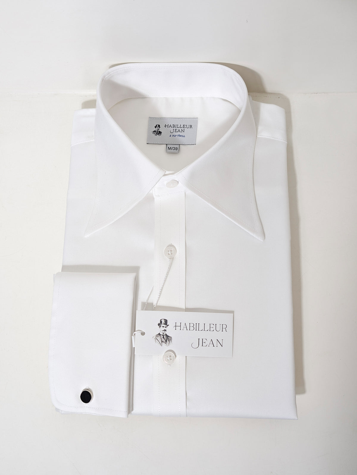 White French Collar Shirt | 100% 2-Ply Cotton Twill