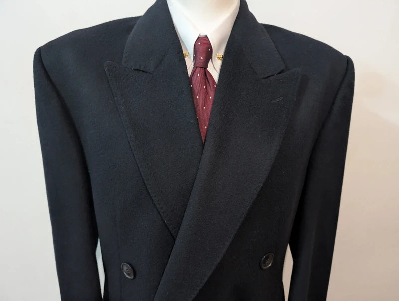 Rarissime manteau croisé en cachemire