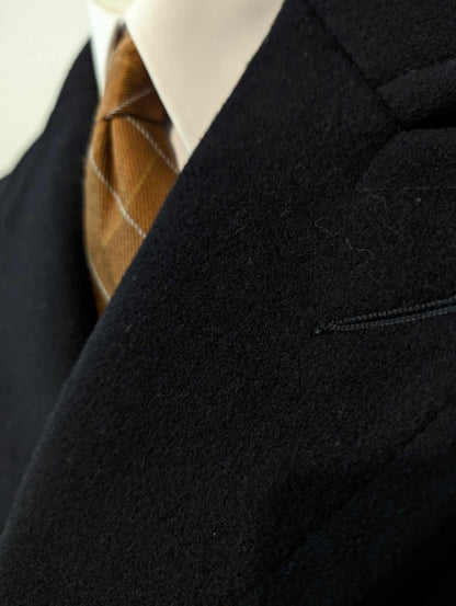 Robuste manteau croisé bleu marine en laine