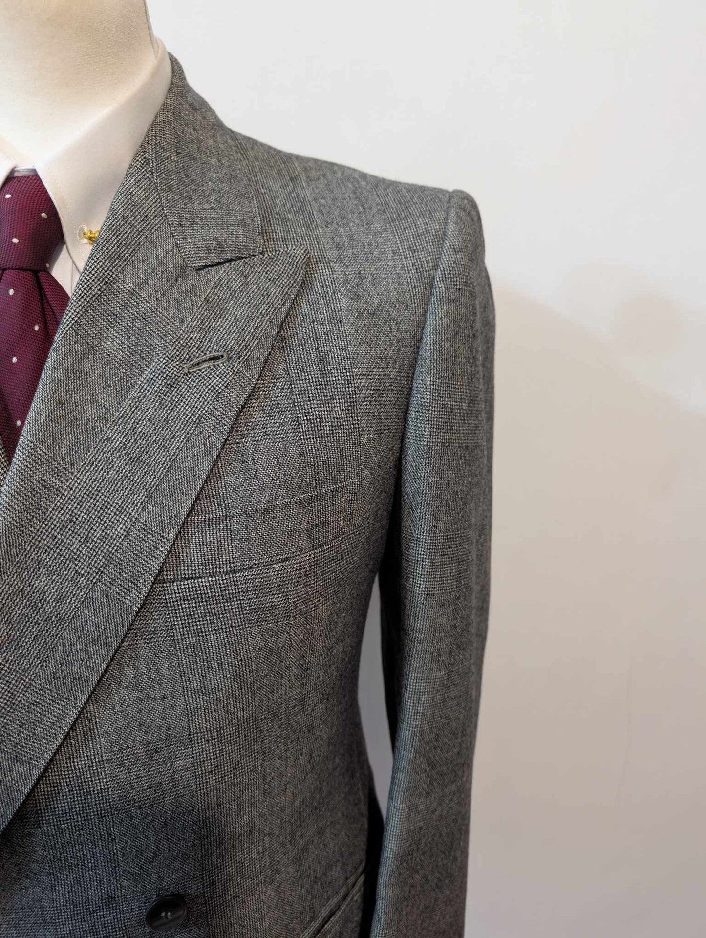 Ancien costume croisé bespoke en flanelle