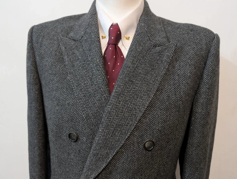 Magnifique manteau croisé en tweed