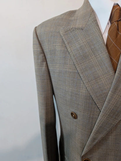 Fabelhafter grauer Zweireiheranzug aus Wolle