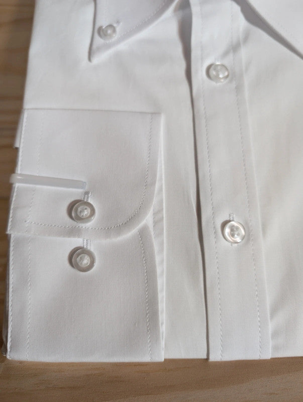 Cotton shirt with 10cm American collar