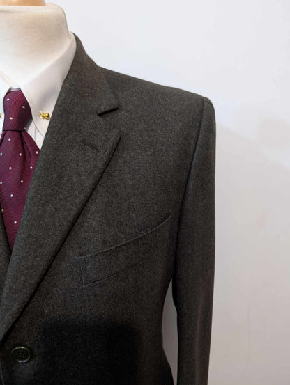 Gentil costume gris vert en flanelle lourde