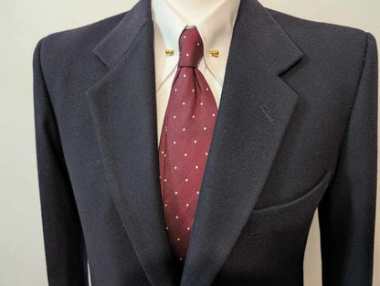 Élégante veste de couleur bleu marine en flanelle de laine et cache