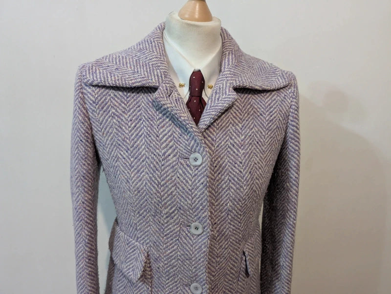 Sublime manteau femme violet lila en laine